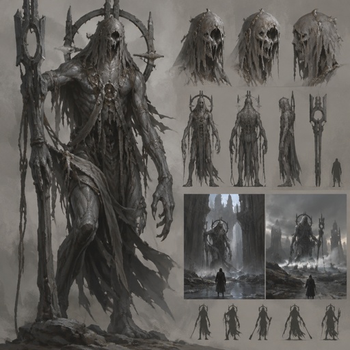 location swapping grey scary guardian humanoid creature