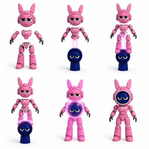 Pinki from Sprunki as Elita One merging her legs onto Jevin from Sprunki and then her arms and then her Body and lastly her head and helmet