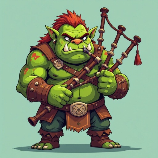 Bagpipes ogre