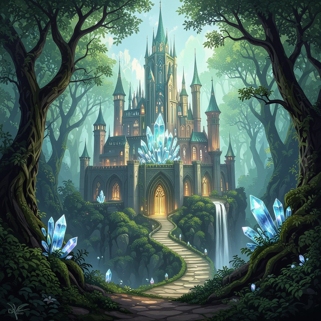 Elven city in the woods