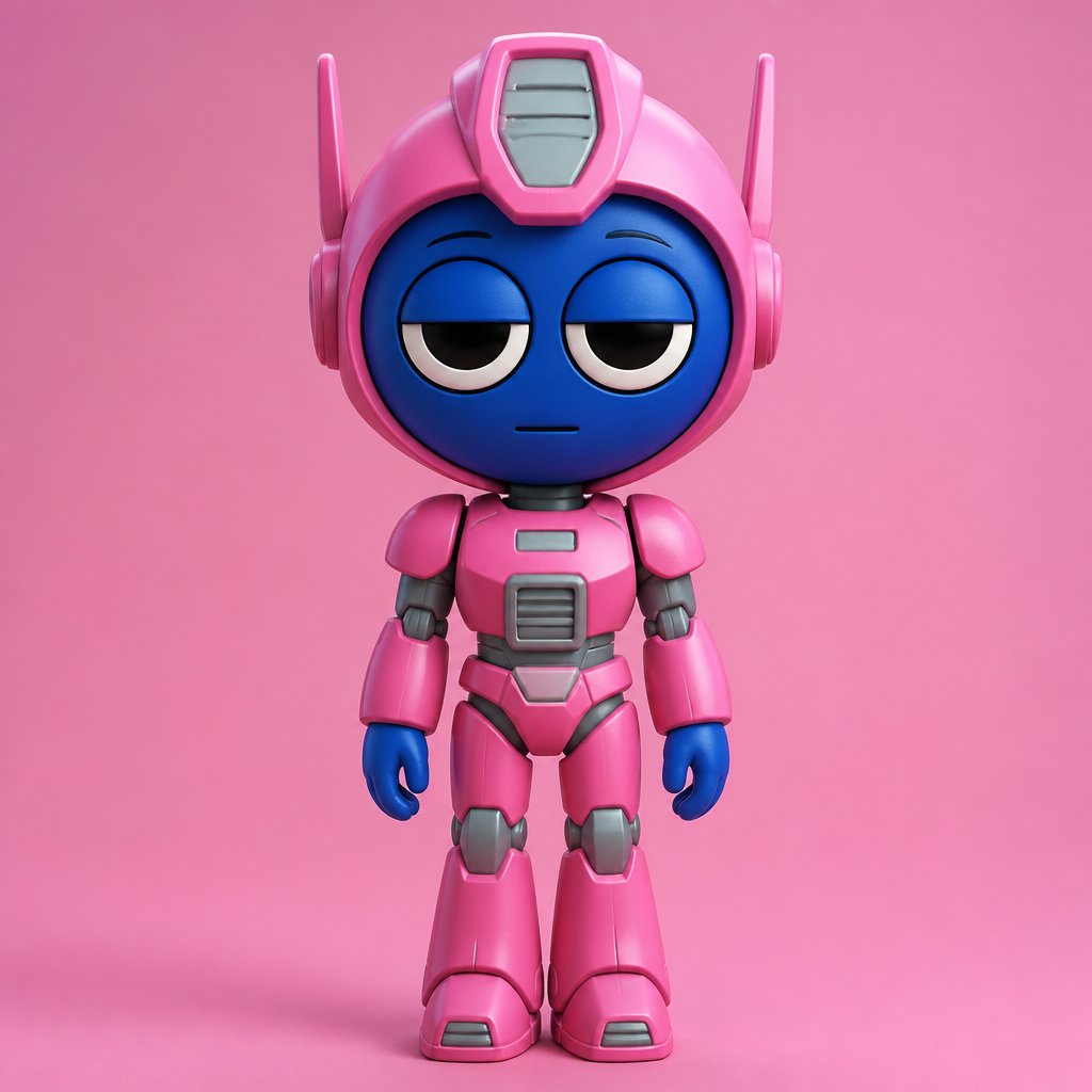 Pinki from Sprunki as Elita One merging her legs onto Jevin from Sprunki and then her arms and then her Body and lastly her head and helmet