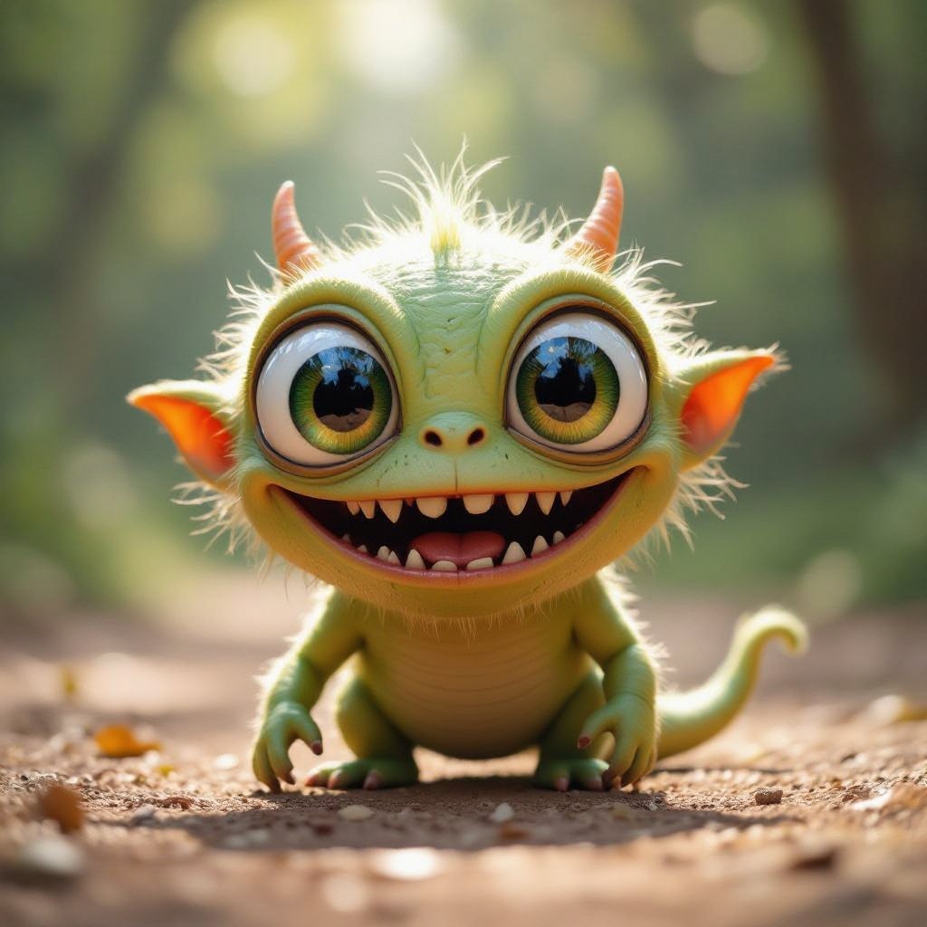 Create a funny alien looking monster