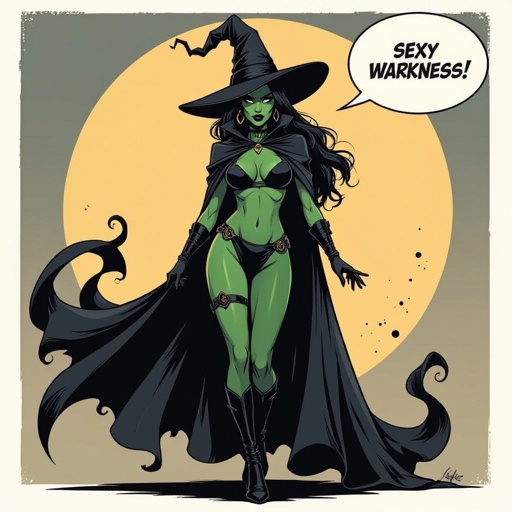 sexy shadow demon witch gypsy slate grey skin large black billowing cloak that emits darkness and shadow. Two piece. Witches Hat. Demon horns