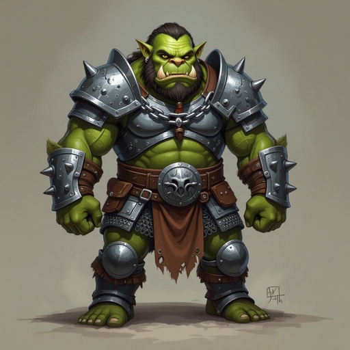 ogre with heavy chain mail armor