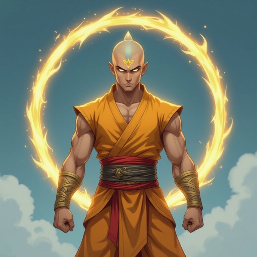 Dnd male Saiyan monk