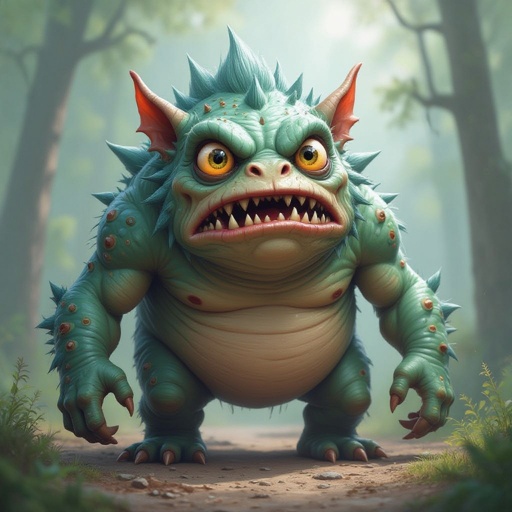Create a funny but weird looking monster