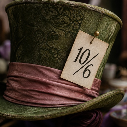 10/6 like on the Mad hatters hat