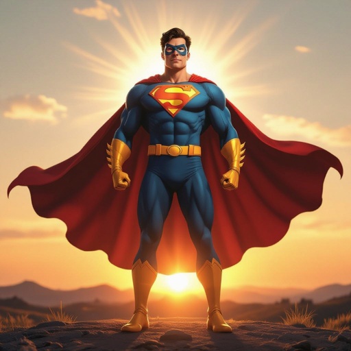 Super Hero who emits the brightness of the sun: their costume has NO CAPE OR BELT