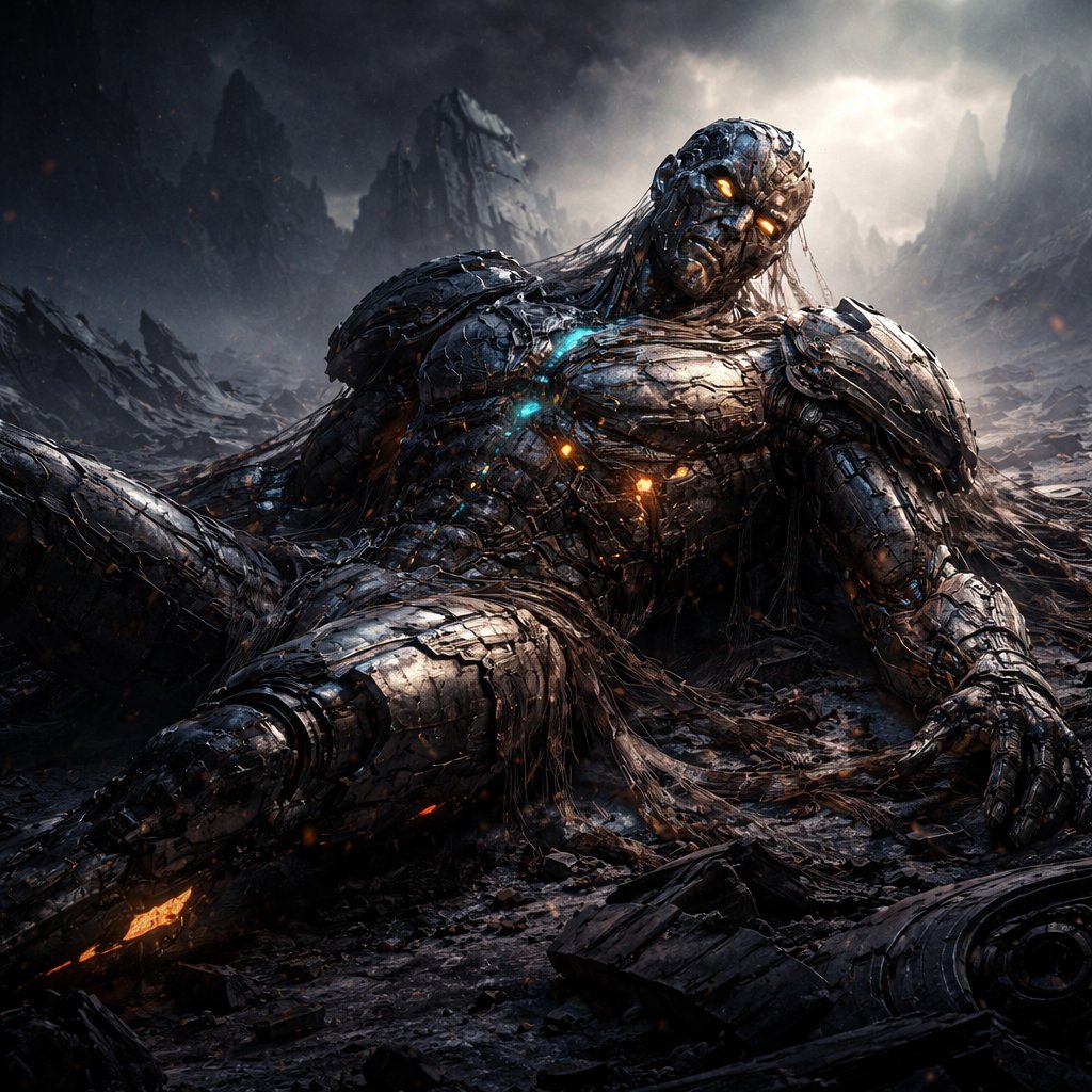 A fallen god, once revered as a lord of destruction