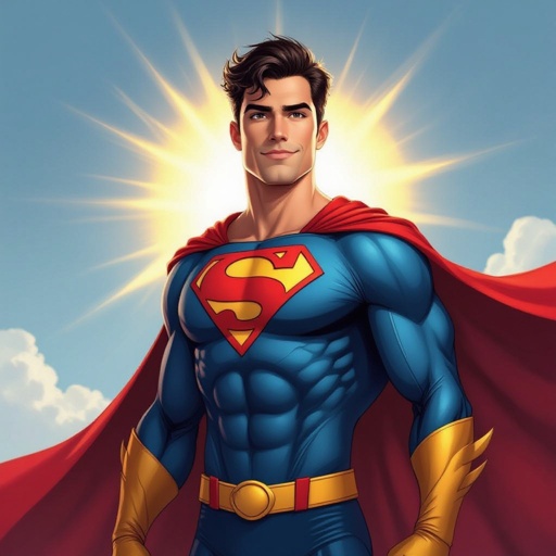 Male Super Hero who emits the brightness of the sun: their costume has NO CAPE OR BELT