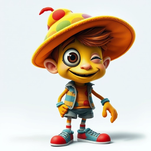Create a funny adult guy name one eye Willy, who has one eye patched, show entire body head to toe 
