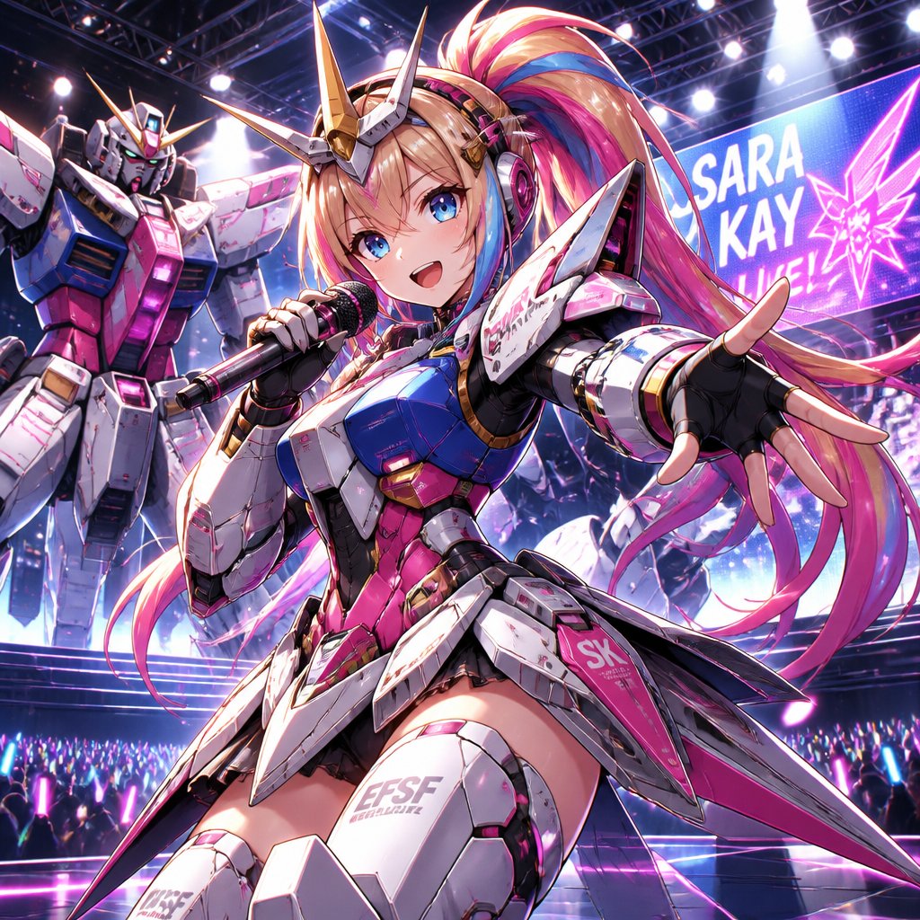 Musician Sara Kay’s as a Gundam anime girl