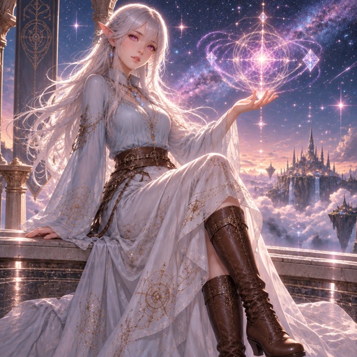 a woman in a white dress sitting on a ledge