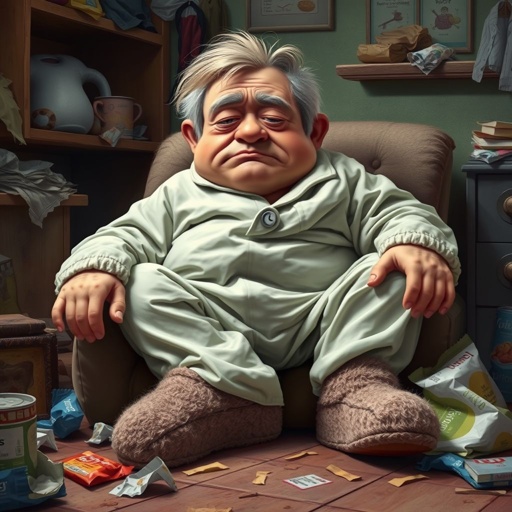 Create a character who is lazy as heck. And you could tell from his face and his entire outfit. Make is funny and the style of the graphic photographic