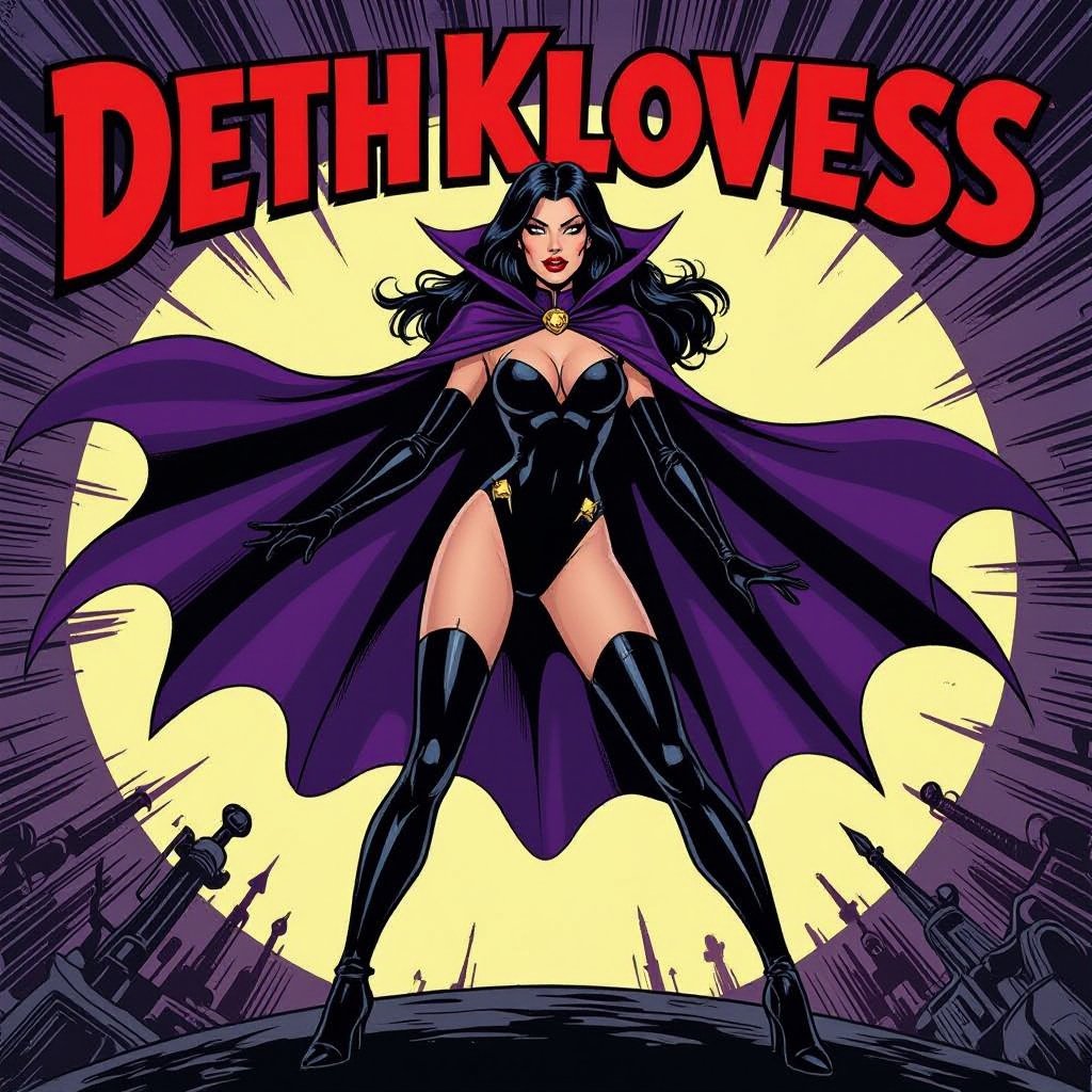 Super Villainess Dethkloak the alluring shadow witch