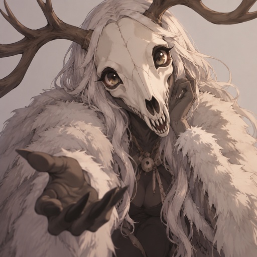 Wendigo woman,monster, trying to look friendly 