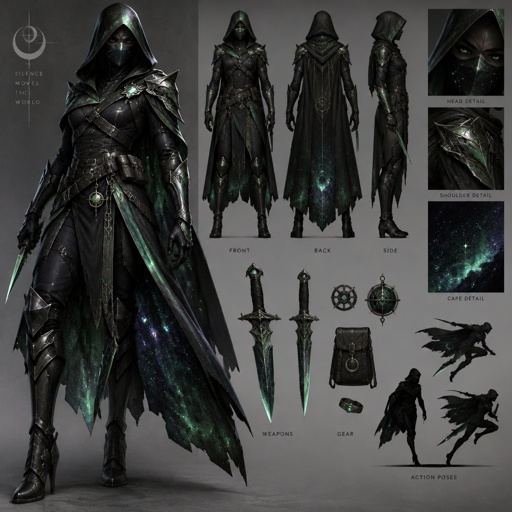 assassin green shiny cosmos color mostly black