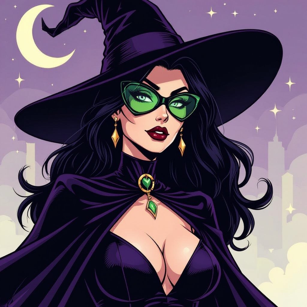 Super Villainess Dethkloak the alluring shadow witch