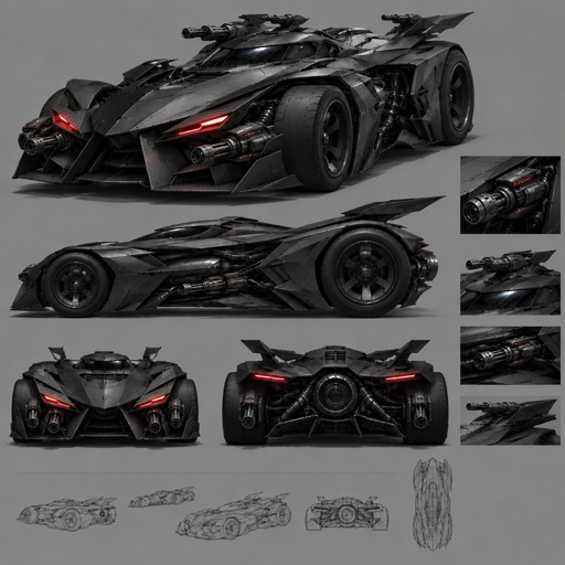 a drawing of a batmobile from the dark knight movie
