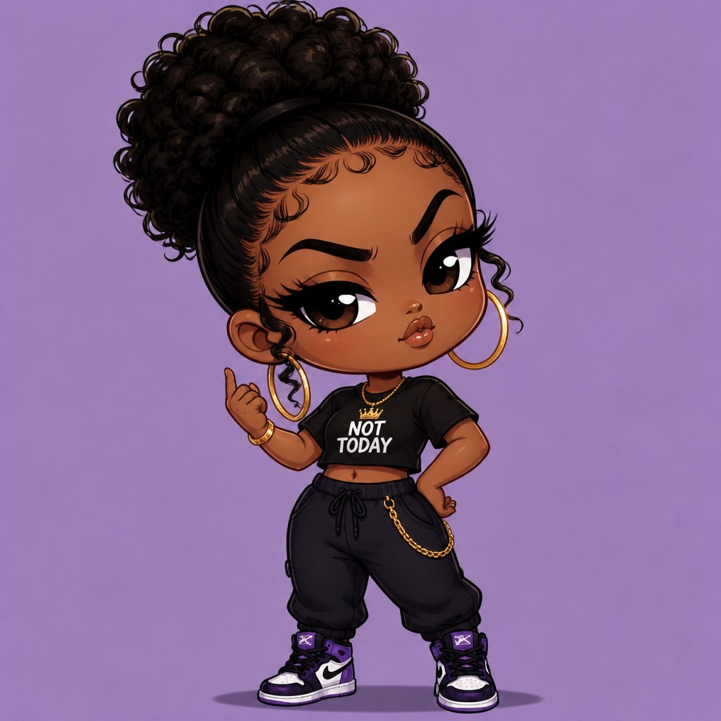 Create a black woman with attitude