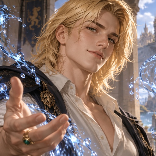 a woman with blonde hair and a white shirt