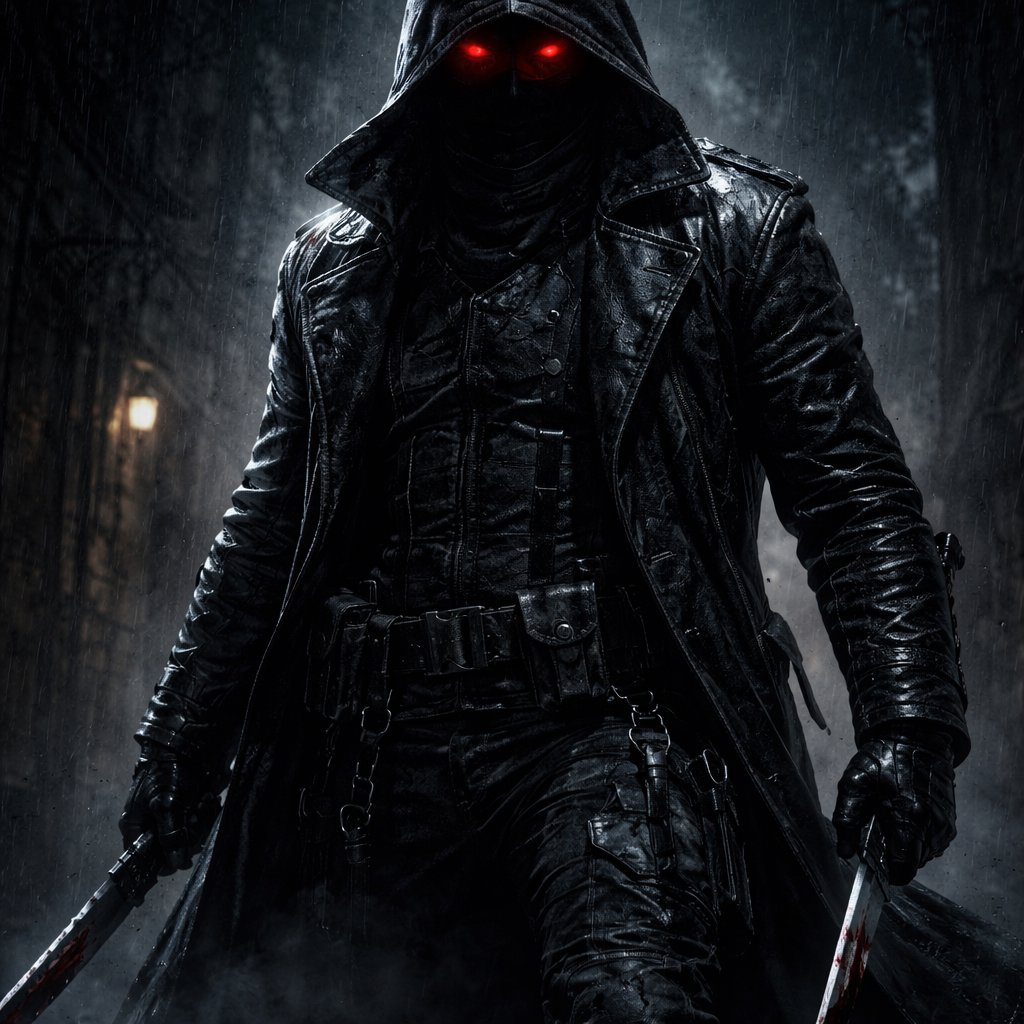 Dark angry vigilante