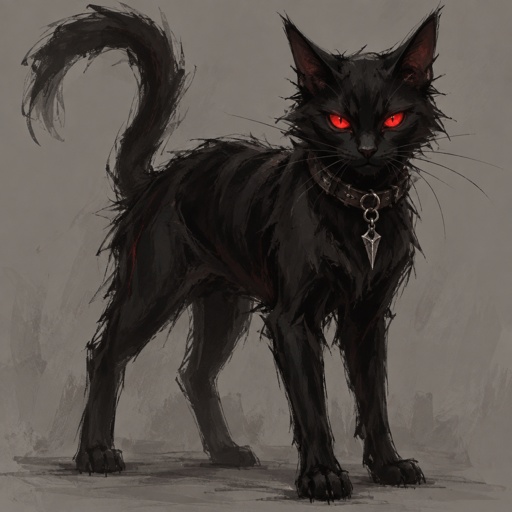 black cat eye red eyes 
