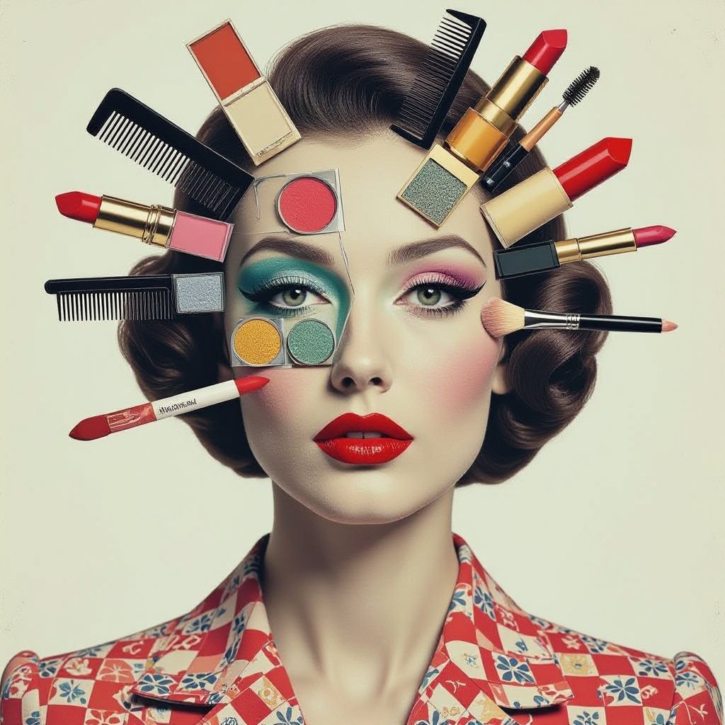 Create a character showing there whole body head to toe, a lady who loves beauty products