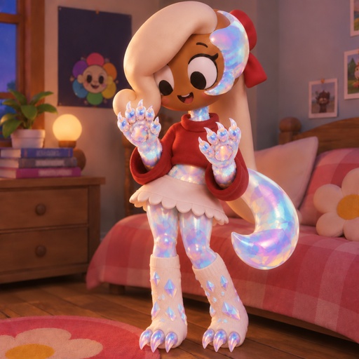 a cartoon character is standing in a room