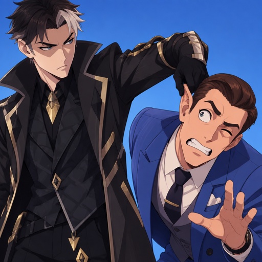 Montague from Fortnite pulling Squire from deceive Inc’s ear