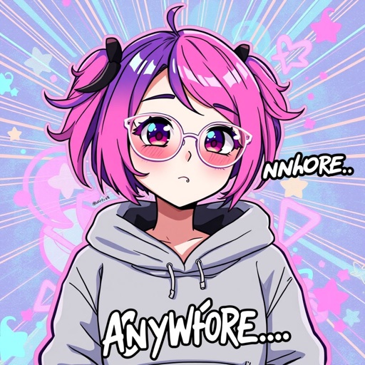 Draw me a profile picture Username: PinkOrchidsGaming I have Half Pink (Right) Half Purple (Left) Hair, A nose piercing on my left side and i wear glasses that are see through pink My Signatures: A gray Hoodie that says “Coffee” but the ‘O’ is a coffee cup My catch phrase is “AnyWHORE..” My favorite color is pink and i want the background to resemble an Angel Dust vibe (Character from hazbin hotel)