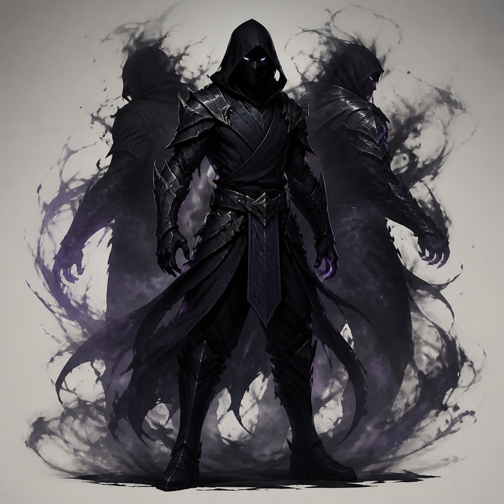 shadow assassin, shadow of the abyss, based on noob saibot, shadow clone