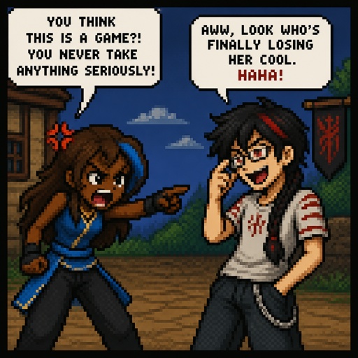 Anime style, Ruby she's dark skin with brown hair and light blue, streak, serious, intimidating, makes sure she gets all the answers she needs,very good at interrogating the suspect, is very loud, being calm is hard, loves tea.Anime white male, name Lloyd, hair messy very big long one loose braid, black hair with light red stripes, clean shaven,red eyes, long scary fingers spider fangs,glasses, sarcastic, cold, laugh mockingly, traumatized,was a unwillingly experiment many years before getting rescued, no memory of his past, has power of a spider, poisonous makes spider webs with his hands, can communicate and control spiders, on right arm a print says sub 389, doesn't remember anything from his past,very dangerous, being taken care of in a special agency.there all in the same room asking Lloyd questions,Lloyd is wearing casual clothes ,as a comic 