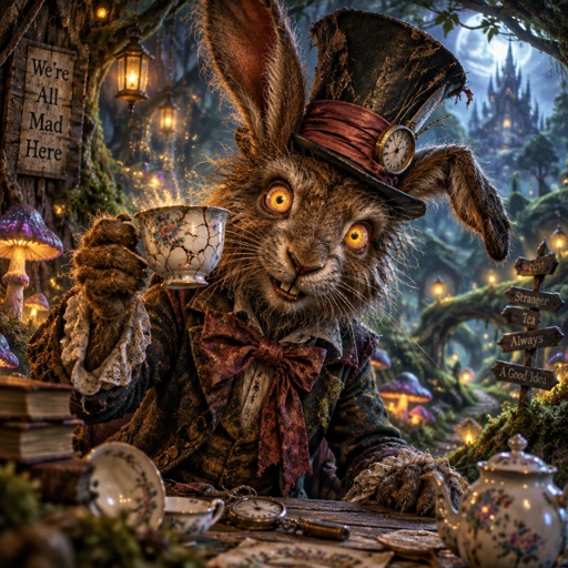 The mad hare from Alice in wonderland 