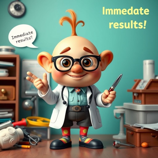 create a funny looking doctor, named doctor p Pom. Who is funny looking from head to toe. And he always says immediately results to surgery for anything even small things. So please be sure to show his whole outfit head to toe.