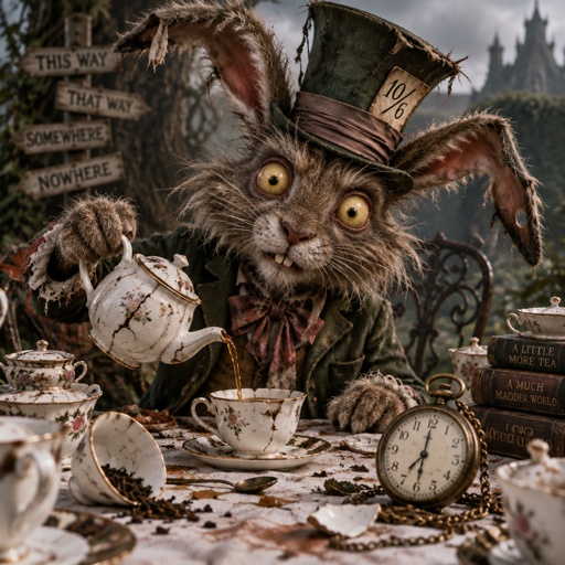 The mad hare for Alice in wonderland 