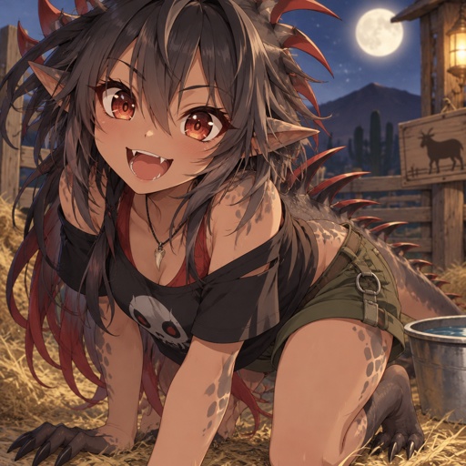 Chupacabra girl, happy