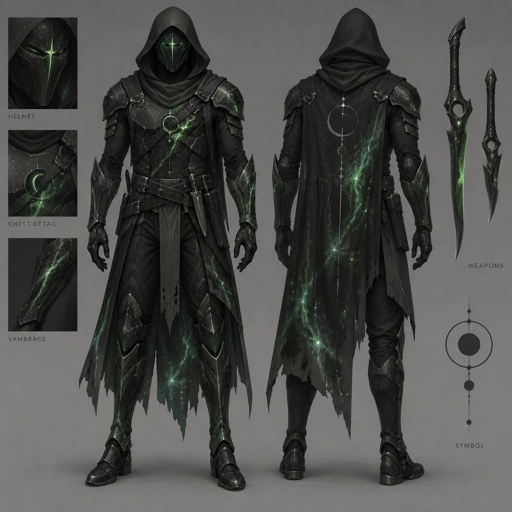 assassin green shiny cosmos color mostly black