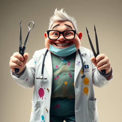 create a fat doctor. Who is funny human looking from head to toe. And he always immediately results to surgery for anything even small things. So please be sure to show his whole outfit head to toe. Make him have funny teeth 