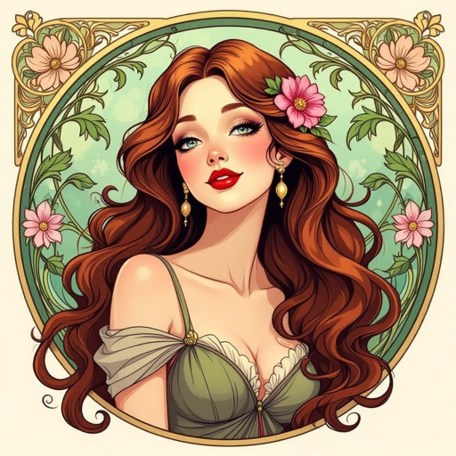 Create a character lady who has attitude but is funny looking and loves lipgloss 