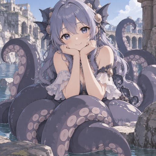 Scylla woman,monster, trying to look friendly 