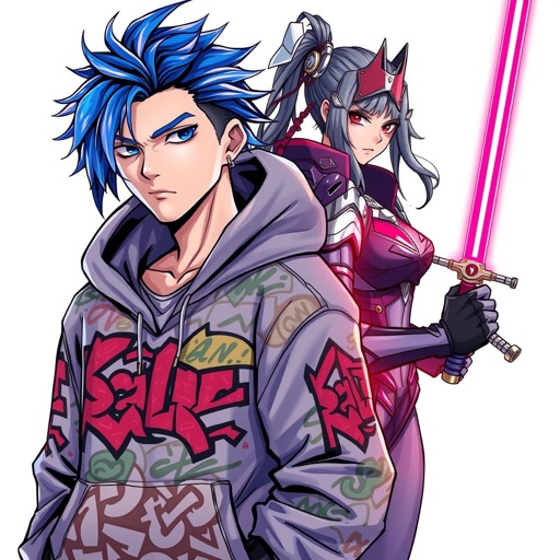 Man in hoodie a gangster and a nother