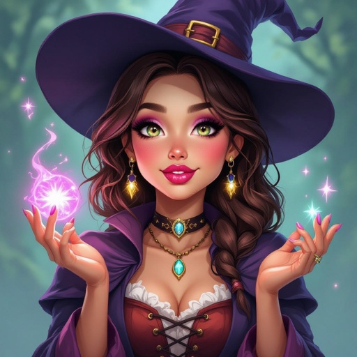 Create a character lady who has attitude but is funny looking and loves lipgloss 