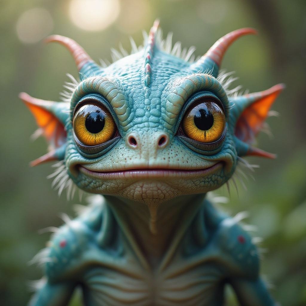 Create a funny alien looking monster