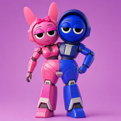 Pinki from Sprunki as Elita One merging with Jevin from Sprunki starting with her legs 