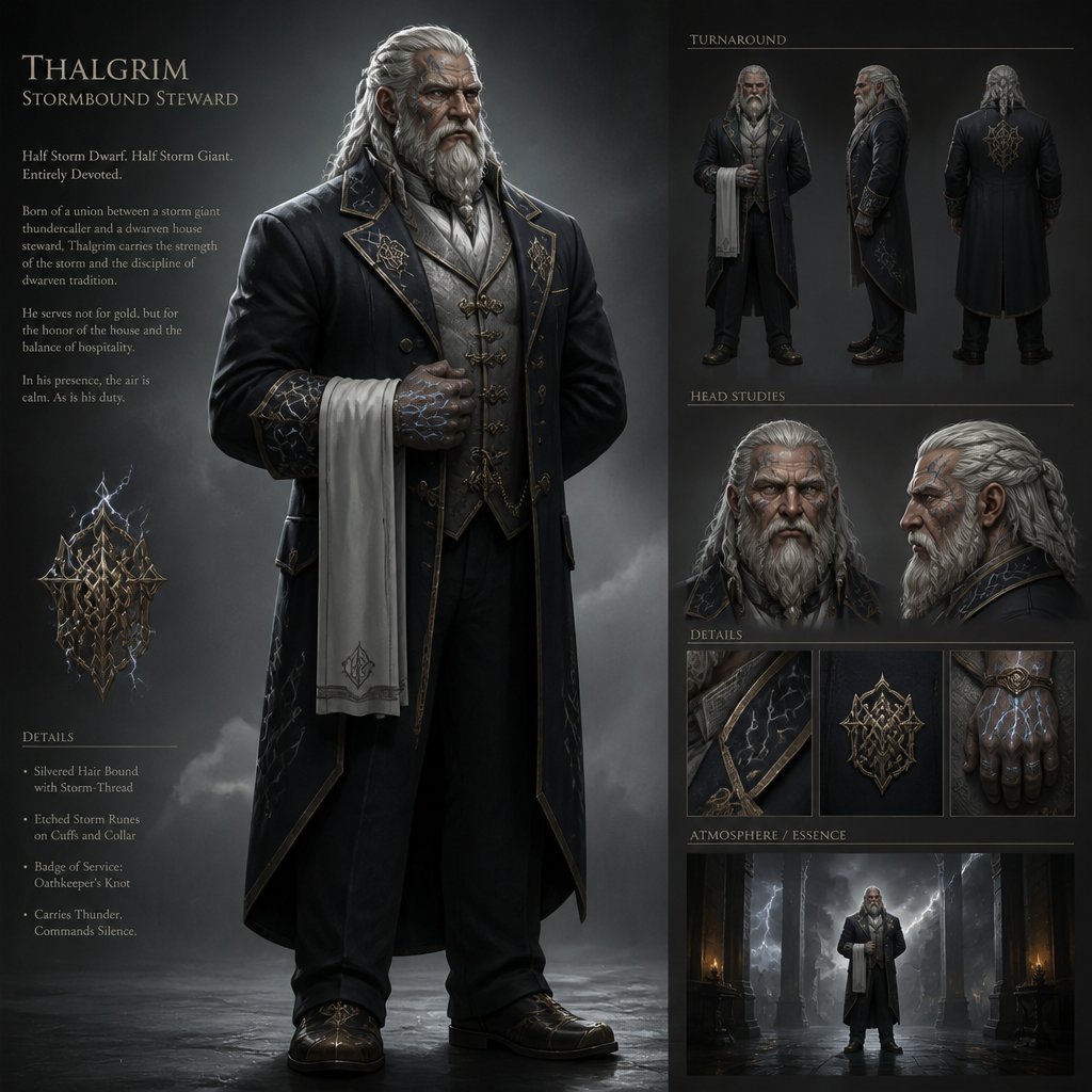 Half Storm dwarf half storm giant butler