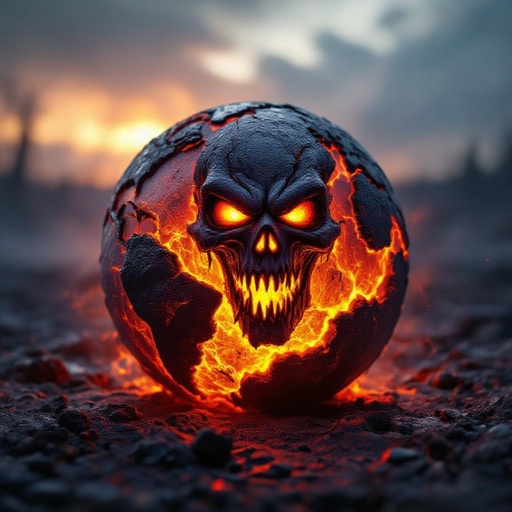 horror lava globe 
