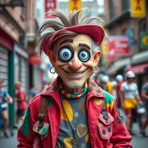 Create a funny adult guy name one eye Willy, who has one eye patched, show entire body head to toe 