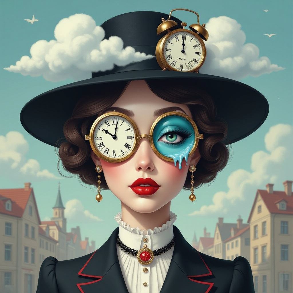 Create a character lady who has attitude but is funny looking but about fashion and loves lipgloss