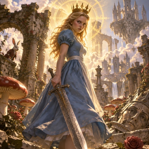Alice from Alice in wonderland has a grudge 